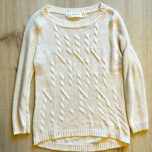 Zara Knit cream knit sweater size large